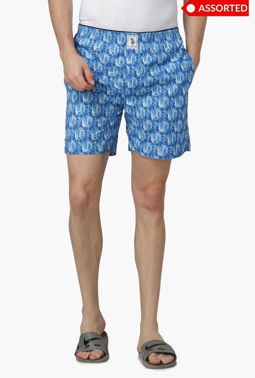 US POLO ASSN Printed Woven Boxer Shorts - Assorted Colour & Design