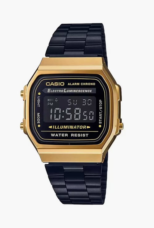 CASIO Vintage Unisex Digital Watch with Metal Strap - D148