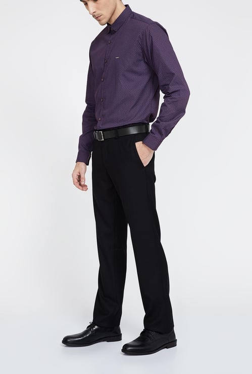 VAN HEUSEN Flat-Front Slim Fit Formal Trousers