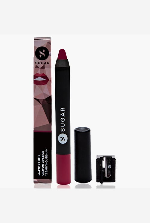 SUGAR Matte As Hell Crayon Lipstick- 12 Baby Houseman