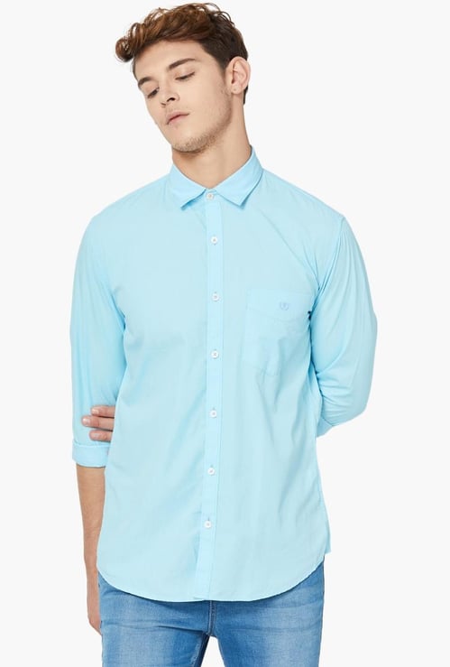 VH SPORTS Slim Fit Solid Casual Shirt   