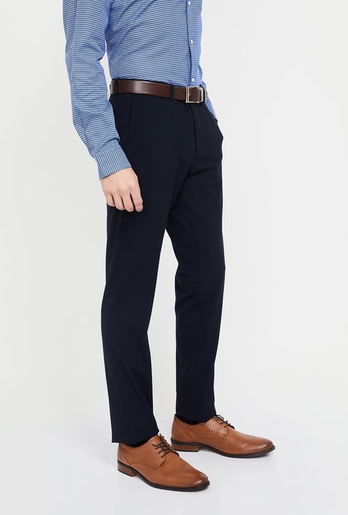 BLACKBERRYS Solid Low Rise Slim Fit Trousers