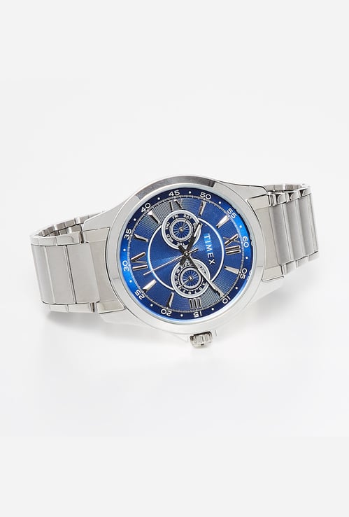 TIMEX Silver Metal Men's Wristwatch-TW000X122