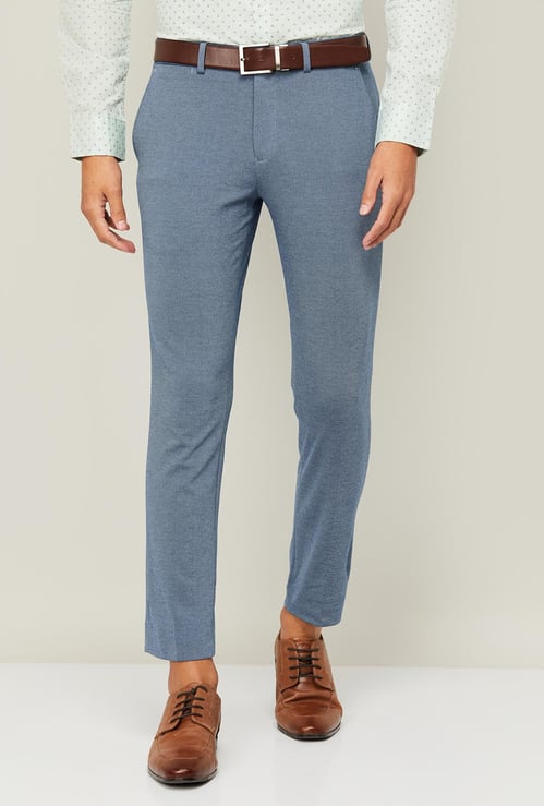 CODE Men Super Slim Formal Trousers