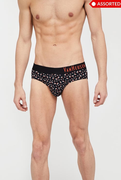 VAN HEUSEN Classic Geometric Print Hipster Briefs - ASSORTED Colour & Design