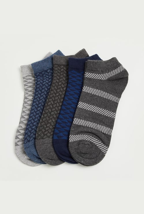 BONJOUR Men Assorted Low-Ankle Socks - Pack of 5