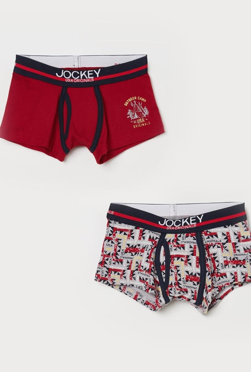 JOCKEY Boys Printed Assorted Trunks - Pack of 2