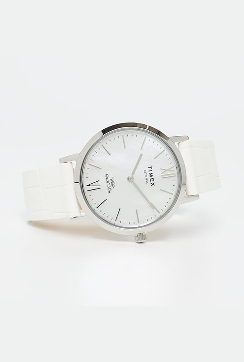 TIMEX Women Leather Strap Analog Wristwatch-TWEL12601