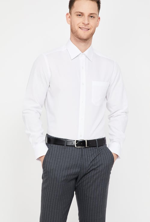 LOUIS PHILIPPE Solid Regular Fit Smart Casual Shirt