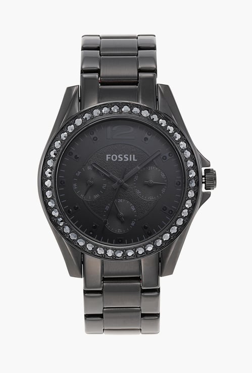 FOSSIL Riley Women Crystal-Encrusted Multifunctional Watch - ES4519I