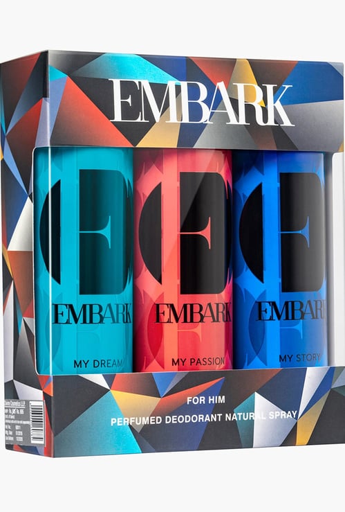EMBARK Perfumed Deodorant for Him - Pack of 3