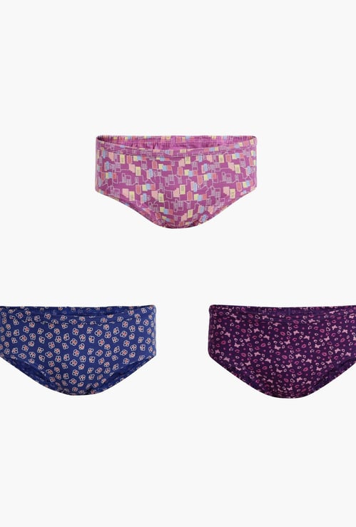 JOCKEY Girls Assorted Printed Panties - Pack of 3