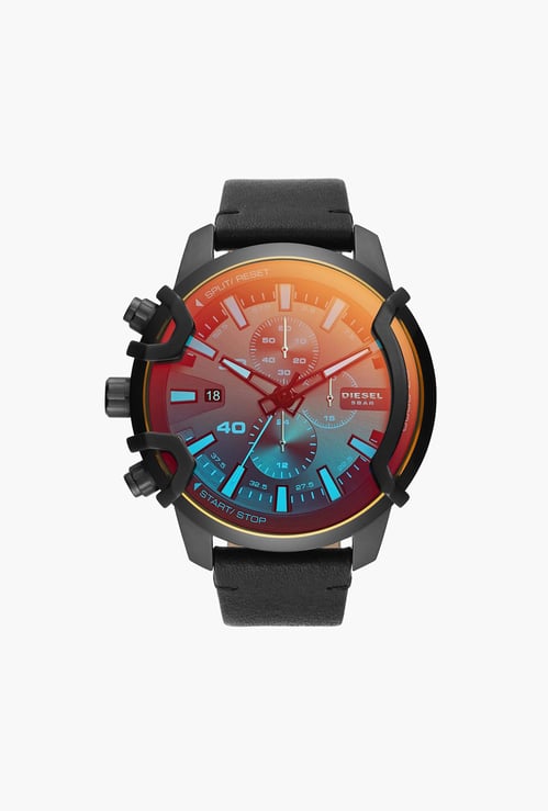 DIESEL Men Chronograph Watch with Leather Strap - DZ4519