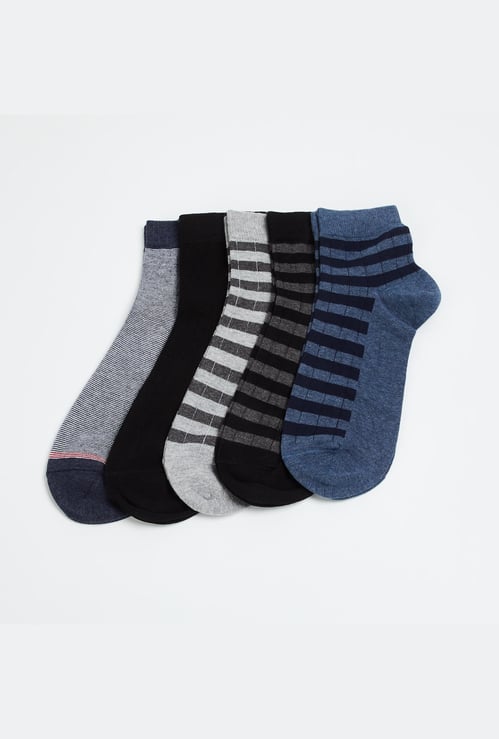 CODE Men Striped Socks- Pack of 5