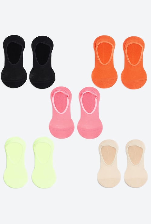 GINGER Women Solid No-Show Socks - Pack of 5
