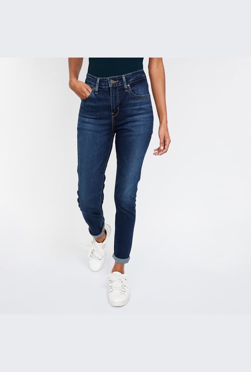 LEVI'S 721 Skinny Fit Stonewashed High-Rise Jeans    