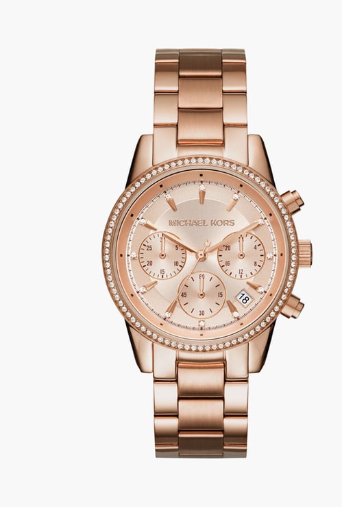 MICHAEL KORS Women Embellished Chronograph Watch - MK6357I