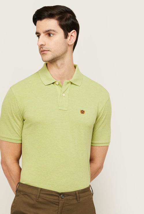 FAHRENHEIT Men Solid Half Sleeves Polo T-shirt