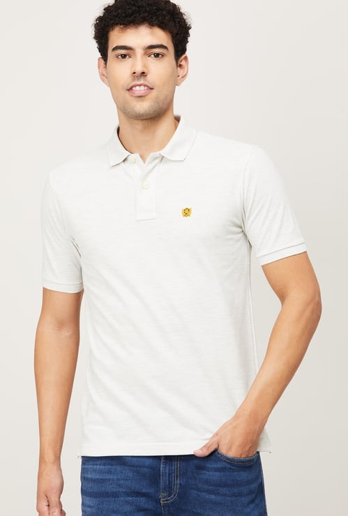 FAHRENHEIT Men Solid Half Sleeves Polo T-shirt