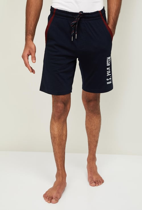 US POLO ASSN Men Printed Elasticated Shorts