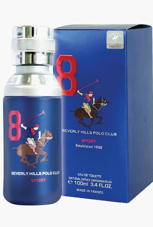 BEVERLY HILLS POLO CLUB Men Sports Eight  Eau De Toilette - 100 ml