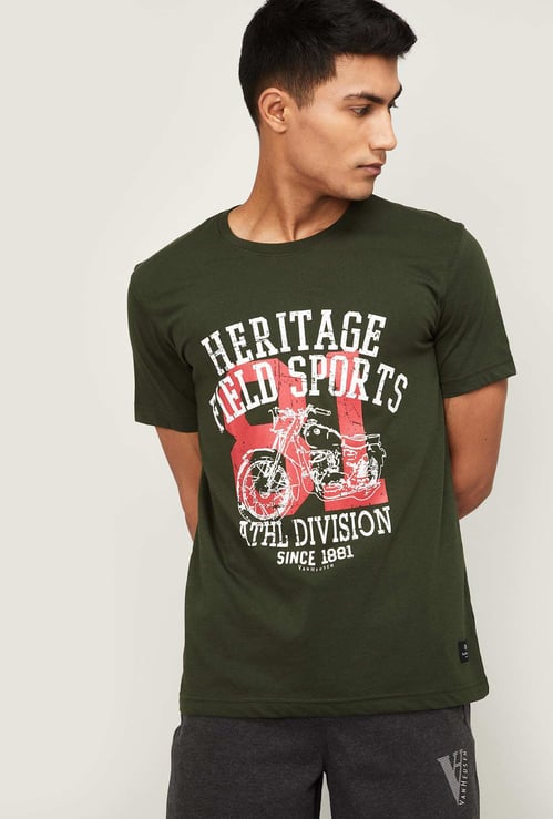 VAN HEUSEN Men Printed Crew Neck Lounge T-shirt