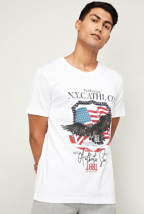 VAN HEUSEN Men Printed Crew Neck Lounge T-shirt
