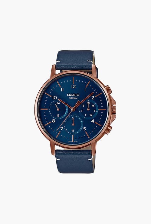 CASIO Men Analog Watch with Leather Strap - A1849