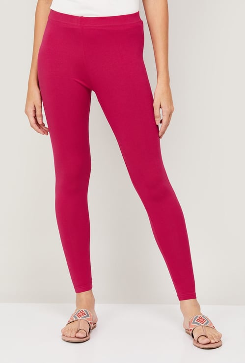 MELANGE Women Solid Elasticated Leggings