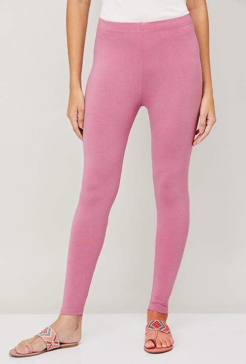 MELANGE Women Solid Elasticated Leggings