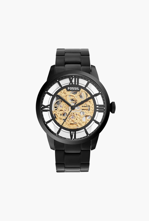 FOSSIL Men Skeleton Automatic Watch with Metal Strap - ME3197