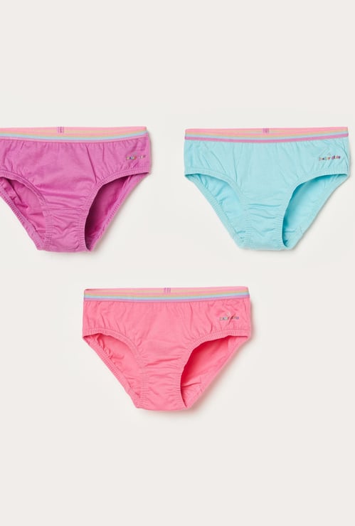 JOCKEY Girls Solid Panties- Pack of 3