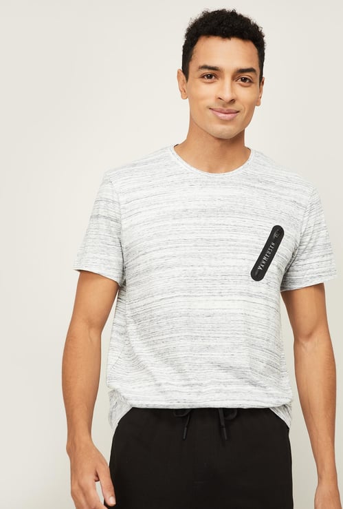 VAN HEUSEN Men Textured Regular Fit Lounge T-shirt