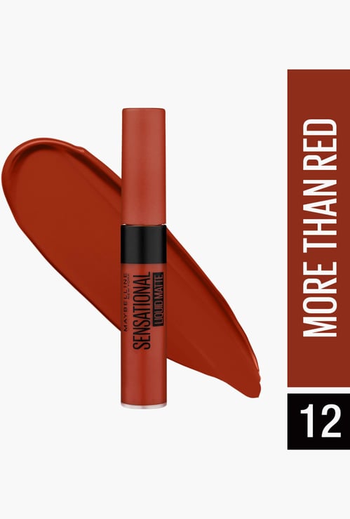 MAYBELLINE New York Sensational Liquid Matte Lipstick - 12 More Than Red