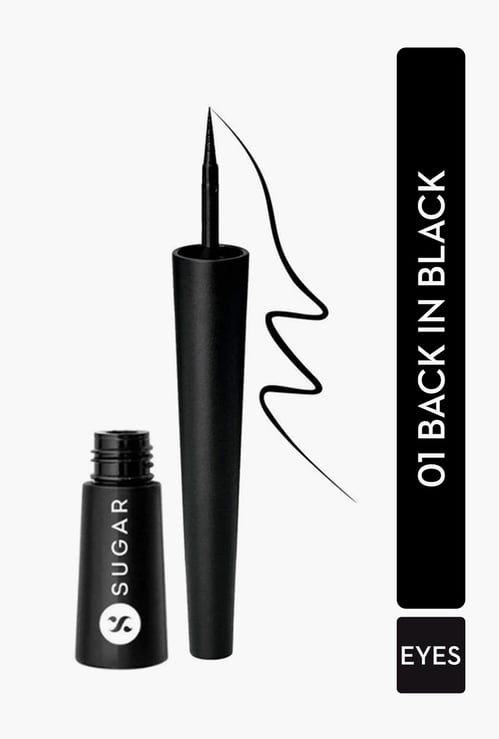 SUGAR Cosmetics Gloss Boss 24HR Eyeliner - 01 Back In Black (Black)