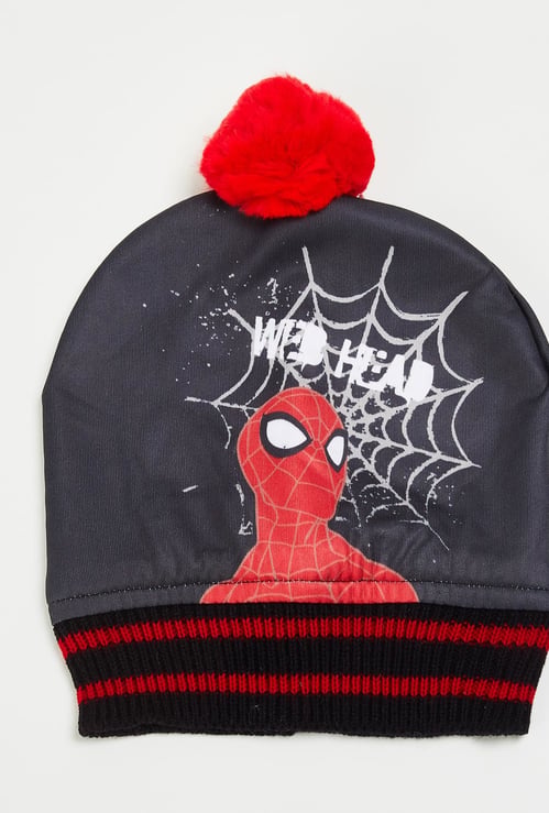 KIDSVILLE Boys Spiderman Printed Beanie