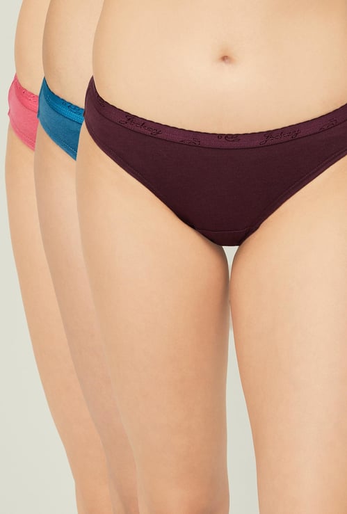 JOCKEY Solid Hipster Panties- Set of 3