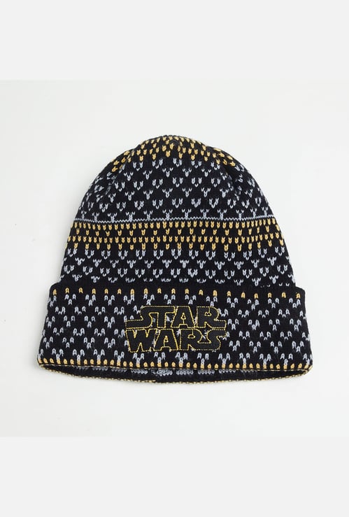 FREE AUTHORITY Men Star Wars Textured Beanie Cap