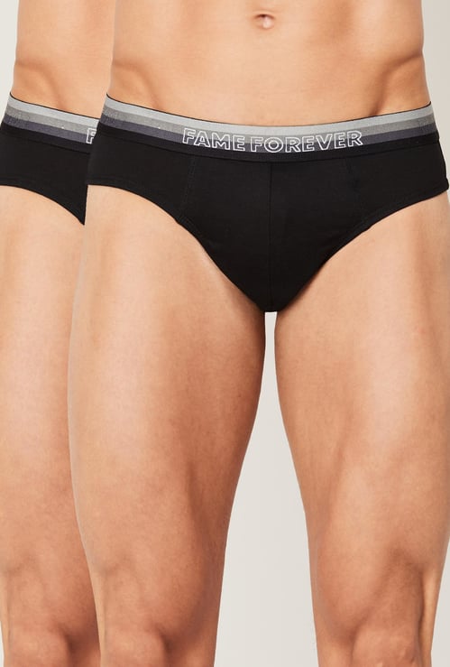 FAME FOREVER Solid Briefs - Pack of 2