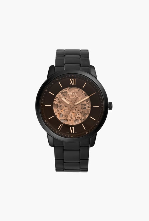 FOSSIL Men Round Automatic Watch with Metal Strap - ME3183I