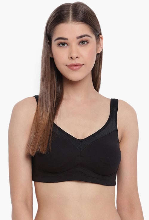 ENAMOR Solid Balconette Non-Padded Non-Wired Bra