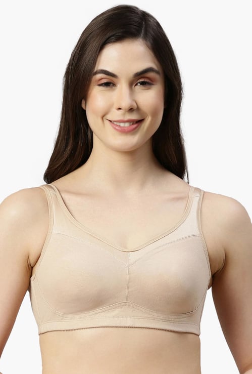 ENAMOR Solid Balconette Non-Padded Non-Wired Bra