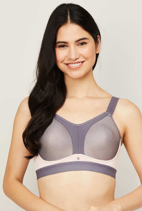 ENAMOR Women Colourblocked Balconette Non-Padded Non-Wired Bra