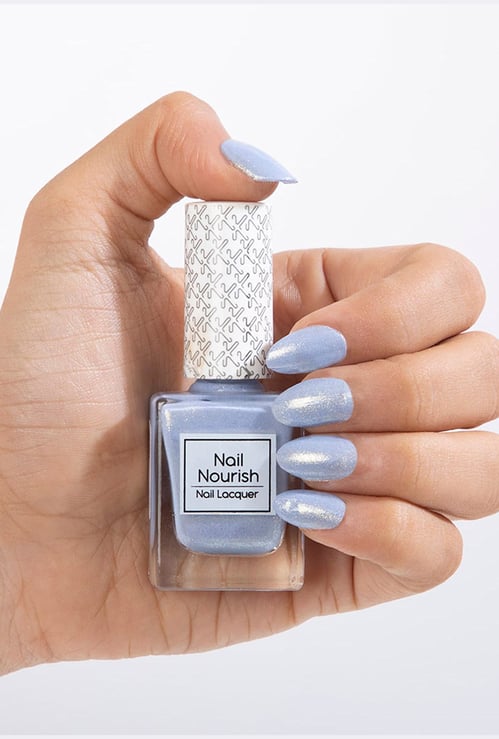 KAY BEAUTY Nail Nourish Glitter Pastel Nail Enamel Polish - Starlit Aqua