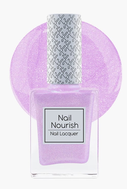 KAY BEAUTY Nail Nourish Glitter Pastel Nail Enamel Polish - Gazing Violet