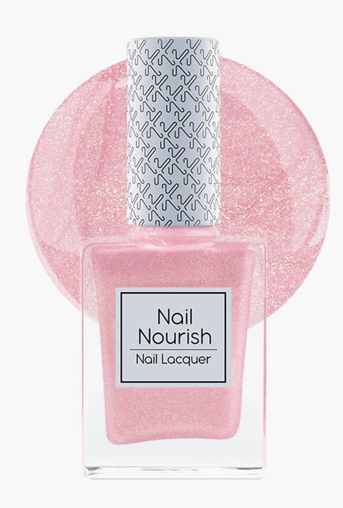 KAY BEAUTY Nail Nourish Glitter Pastel Nail Enamel Polish - Starry Fuchsia