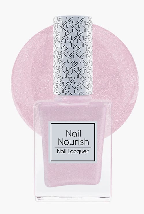 KAY BEAUTY Nail Nourish Glitter Pastel Nail Enamel Polish - Pink Stardust