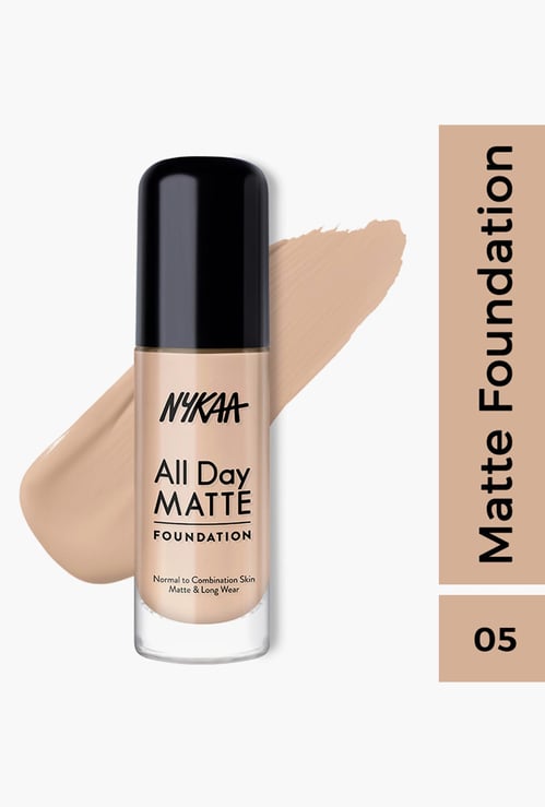 NYKAA All Day Matte Foundation - Biscuit 05