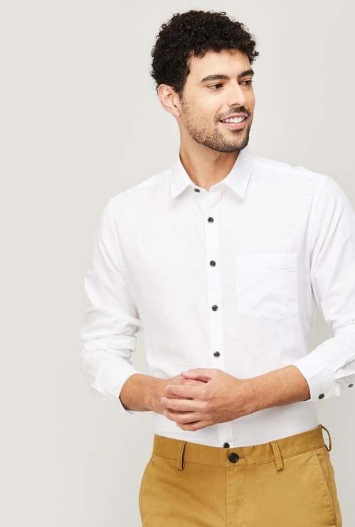 CODE Solid Slim Fit Shirt