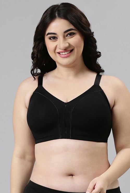 ENAMOR Solid Non-Padded Non-Wired Full Coverage Bra